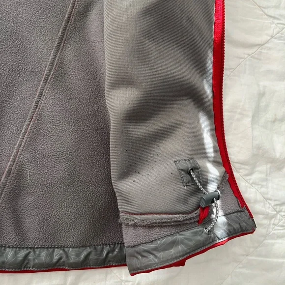 Red Northface warm jacket